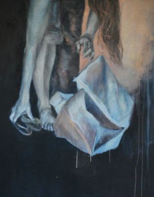 Aufbruch I, 2011, Mischtechnik auf Leinwand, 140 x 110 cm