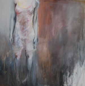 Fragment I, 2010, Mischtechnik auf Baumwolle, 140 x 140 cm