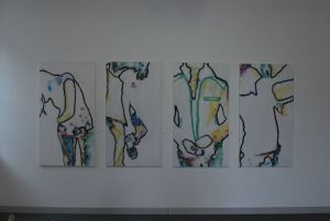 hotel room II.I-IV, Ausstellungsansicht Galerie im Gemeindehaus Kleinandelfingen, 2014