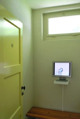 Wechsel, 2012, Ausstellungsansicht Dolder Bad Zürich, Umkleidekabine